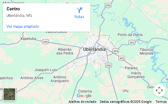 Mapa de localização - Centro, Uberlândia MG